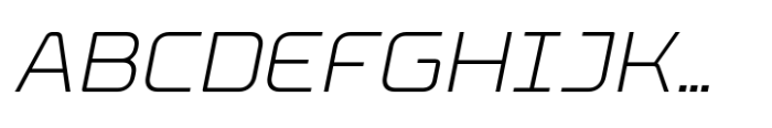 Microchip Light Italic Font UPPERCASE