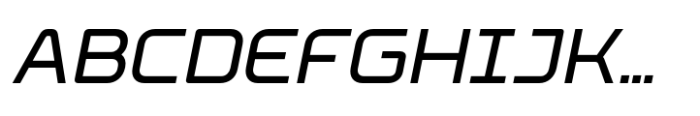 Microchip Semi Bold Italic Font UPPERCASE
