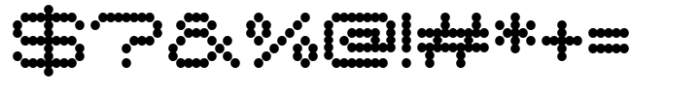 Microdot Expanded Font OTHER CHARS