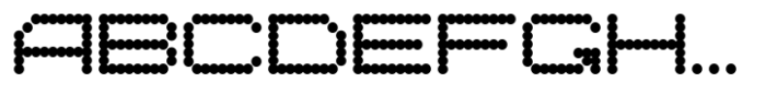 Microdot Expanded Font UPPERCASE