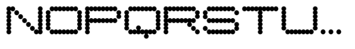 Microdot Expanded Font LOWERCASE