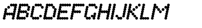 Microdot Italic Font UPPERCASE