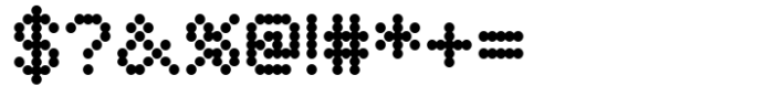 Microdot Regular Font OTHER CHARS