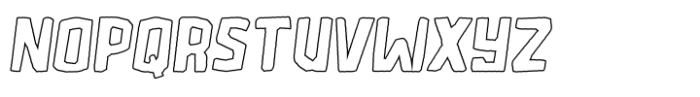 Microlith Cutout Outline Italic Font UPPERCASE