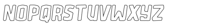 Microlith Cutout Outline Italic Font LOWERCASE