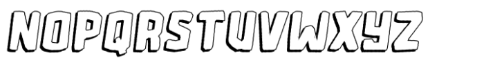 Microlith Cutout Shadow Italic Font UPPERCASE