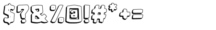Microlith Cutout Shadow Font OTHER CHARS