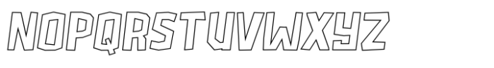 Microlith Outline Italic Font UPPERCASE