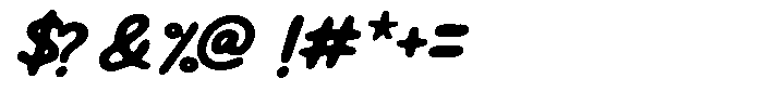 Midable Blur Font OTHER CHARS