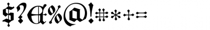 Middle Ages Regular Font OTHER CHARS