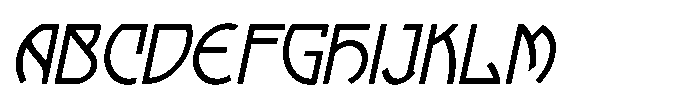 Mideastern Nouveau JNL Mideastern Nouveau Oblique JNL Regular Font UPPERCASE