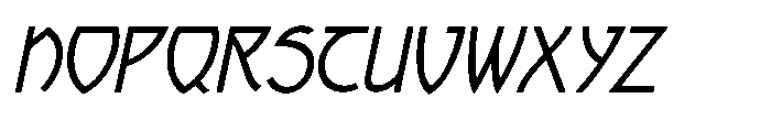 Mideastern Nouveau JNL Mideastern Nouveau Oblique JNL Regular Font UPPERCASE