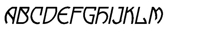 Mideastern Nouveau JNL Mideastern Nouveau Oblique JNL Regular FONT
