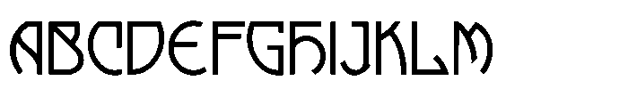 Mideastern Nouveau JNL Regular Font UPPERCASE