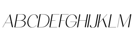 Midland Luxury  Light Italic Font UPPERCASE