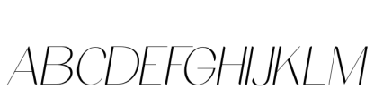 Midland Luxury Thin Italic Font UPPERCASE