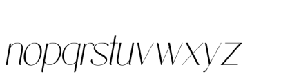 Midland Luxury Thin Italic Font LOWERCASE