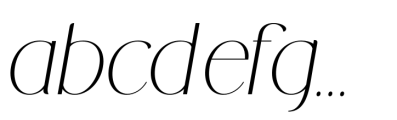 Midland Luxury ThinItalic Font LOWERCASE