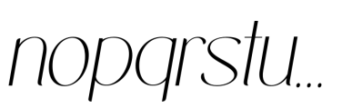 Midland Luxury ThinItalic Font LOWERCASE