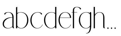 Midland Luxury Thin Font LOWERCASE