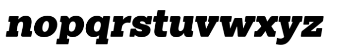 Midles Slab Black Oblique Font LOWERCASE