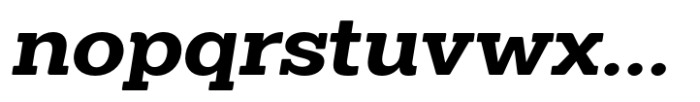 Midles Slab Bold Expanded Oblique Font LOWERCASE