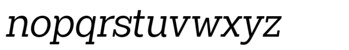 Midles Slab Condensed Oblique Font LOWERCASE