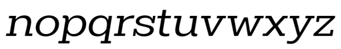 Midles Slab Expanded Oblique Font LOWERCASE