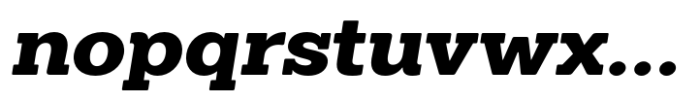 Midles Slab Extra Bold Expanded Oblique Font LOWERCASE