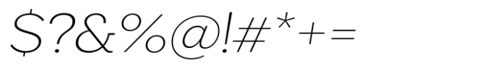 Midles Slab Extra Light Expanded Oblique Font OTHER CHARS