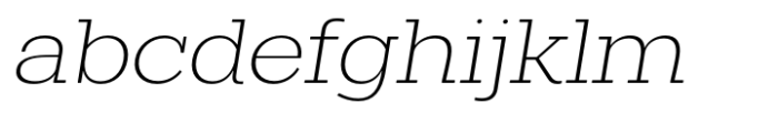 Midles Slab Extra Light Expanded Oblique FONT