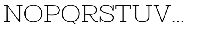 Midles Slab Extra Light Expanded Font UPPERCASE