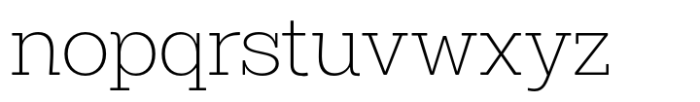 Midles Slab Extra Light Font LOWERCASE