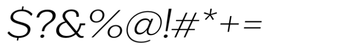 Midles Slab Light Expanded Oblique Font OTHER CHARS