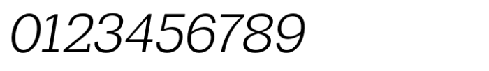 Midles Slab Light Oblique Font OTHER CHARS