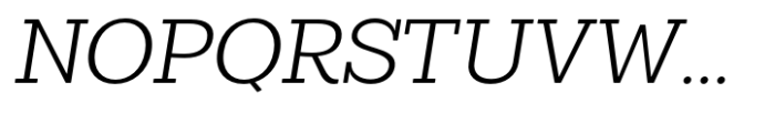 Midles Slab Light Oblique Font UPPERCASE