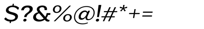 Midles Slab Medium Expanded Oblique Font OTHER CHARS