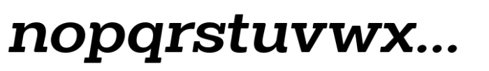 Midles Slab Semi Bold Expanded Oblique Font LOWERCASE