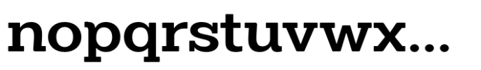 Midles Slab Semi Bold Expanded Font LOWERCASE