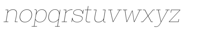 Midles Slab Thin Oblique Font LOWERCASE