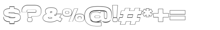 Midnight Motion Black Outline Font OTHER CHARS