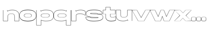 Midnight Motion Black Outline Font LOWERCASE