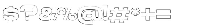 Midnight Motion Extra Bold Outline Font OTHER CHARS