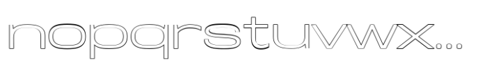 Midnight Motion Extra Light Outline Font LOWERCASE
