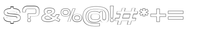 Midnight Motion Medium Outline Font OTHER CHARS