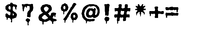 Midnight Ooze Font OTHER CHARS