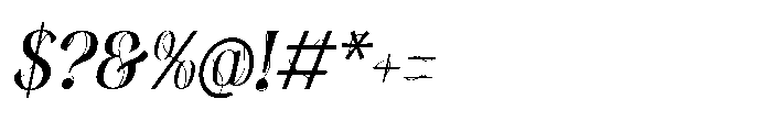 Midnight Quincy Outline Italic Font OTHER CHARS