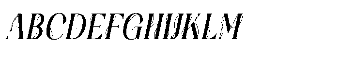 Midnight Quincy Outline Italic Font UPPERCASE