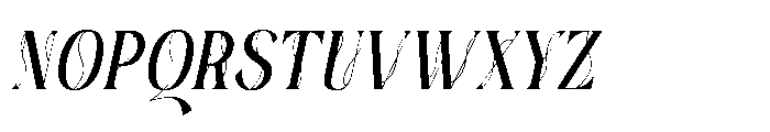 Midnight Quincy Outline Italic Font UPPERCASE