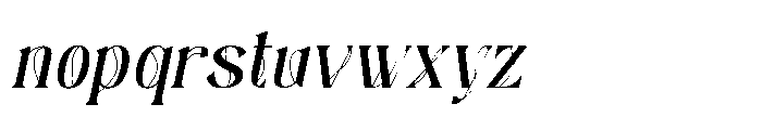Midnight Quincy Outline Italic Font LOWERCASE